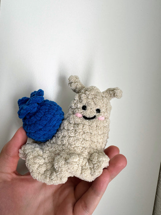 Blueberry the Snail – Handmade Crochet Amigurumi Plush