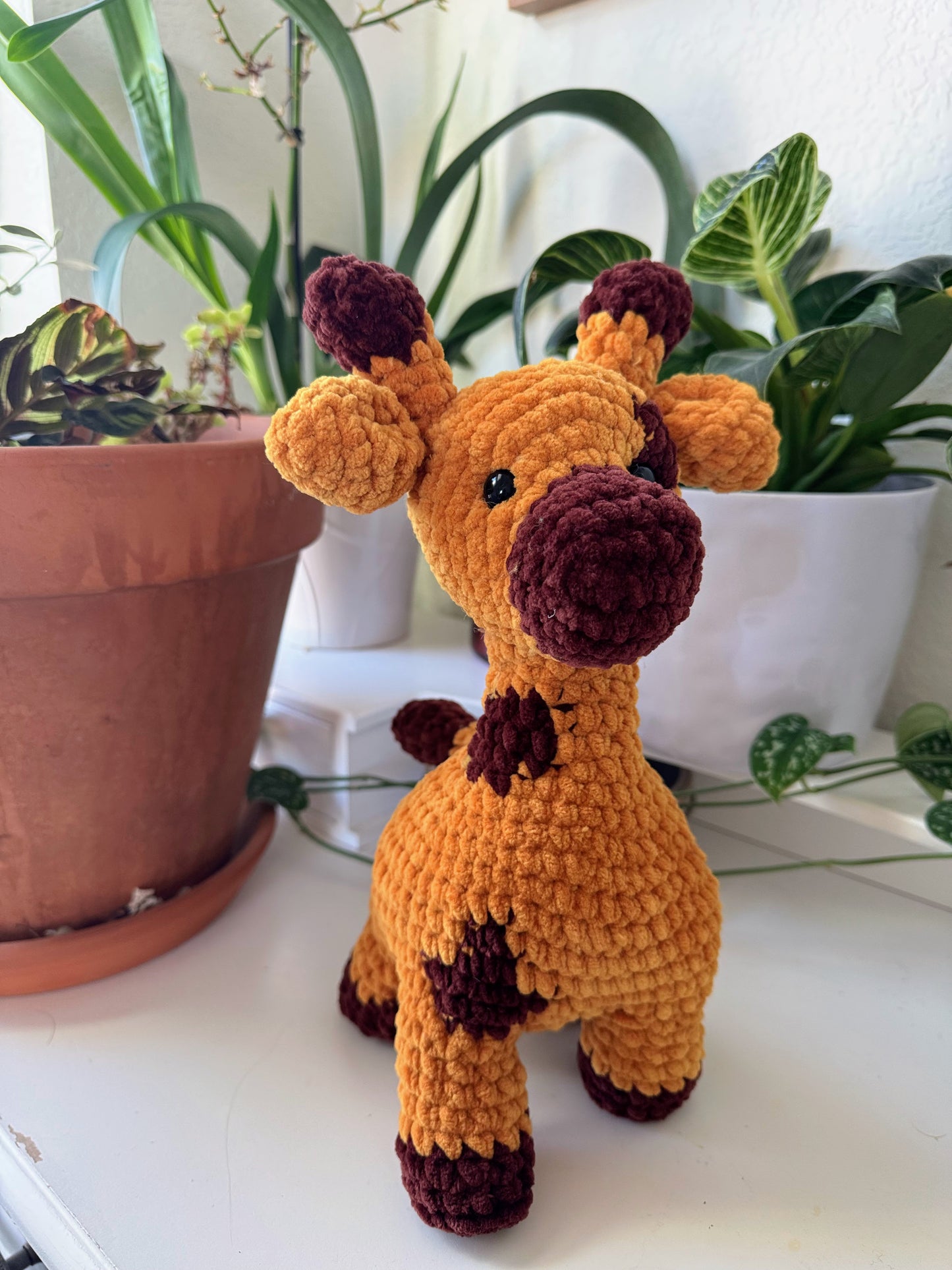 Gerald the Gentle Giraffe - Crochet plushie handmade amigurumi stuffed animal
