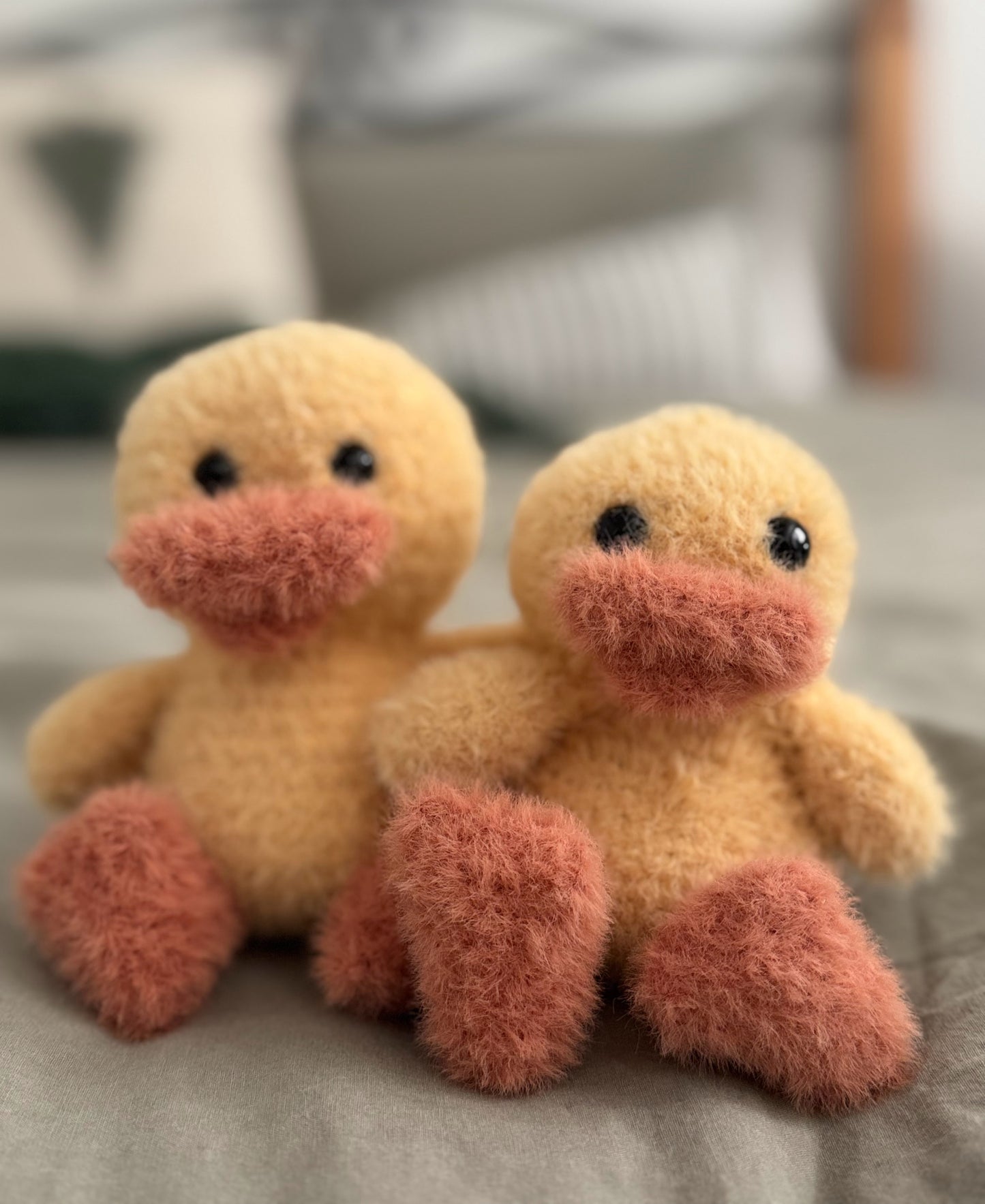 Dewey the Fuzzy Duck - Handmade Crochet Amigurumi Plushie Stuffed Animal