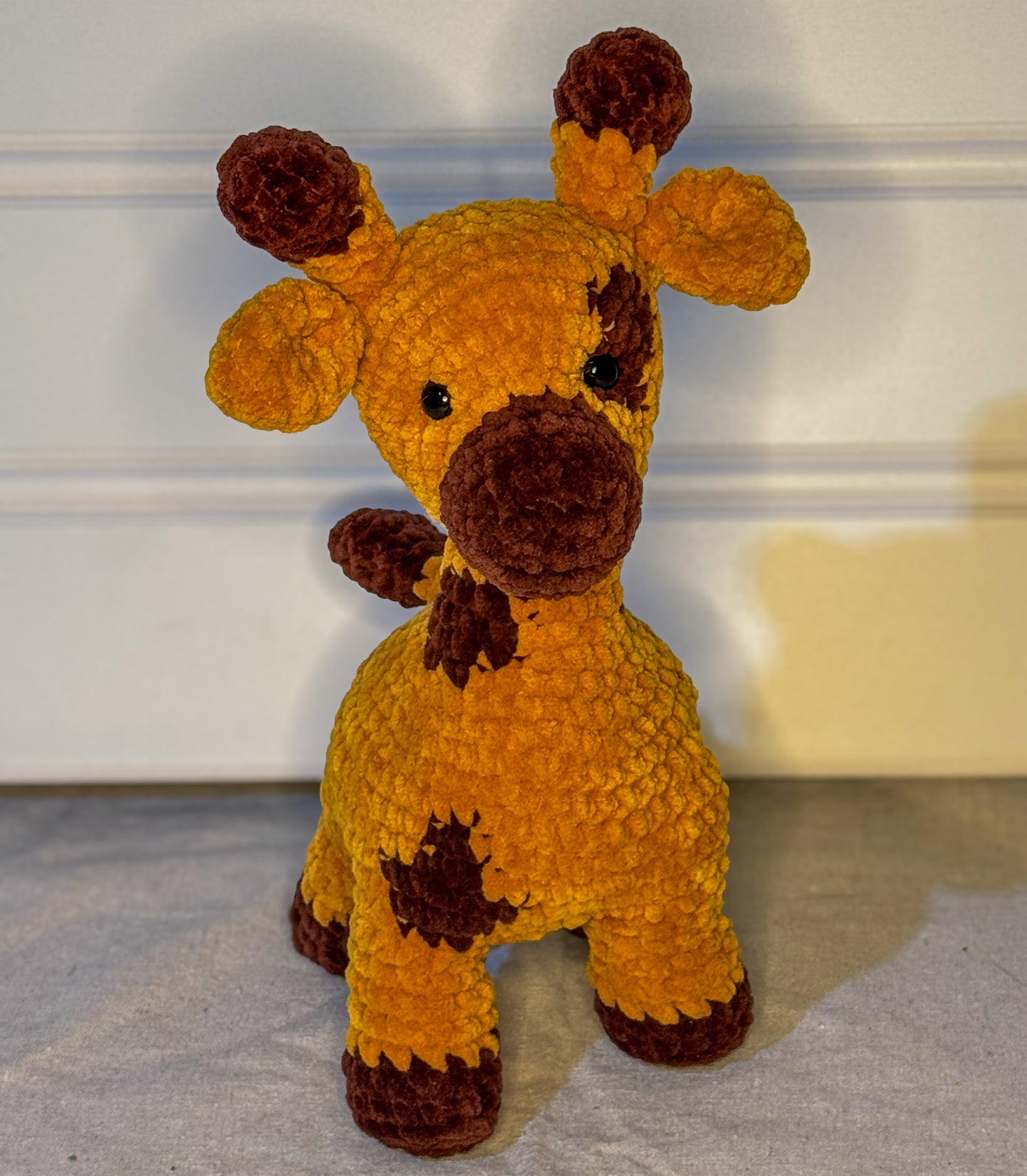 Gerald the Gentle Giraffe - Crochet plushie handmade amigurumi stuffed animal