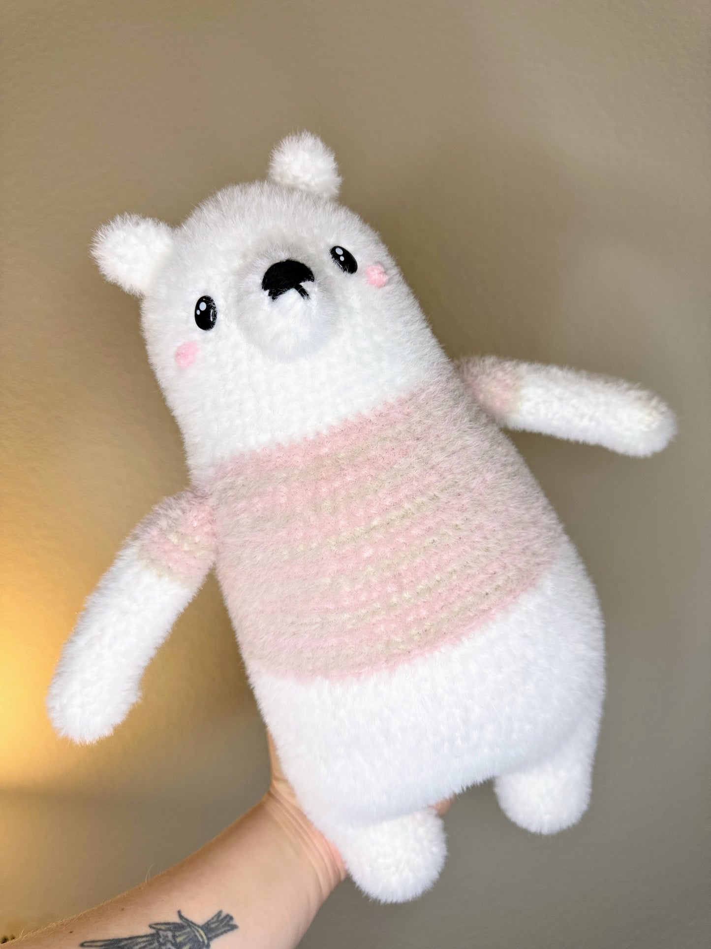 Posey the Polar Bear – Handmade Crochet Amigurumi Plush
