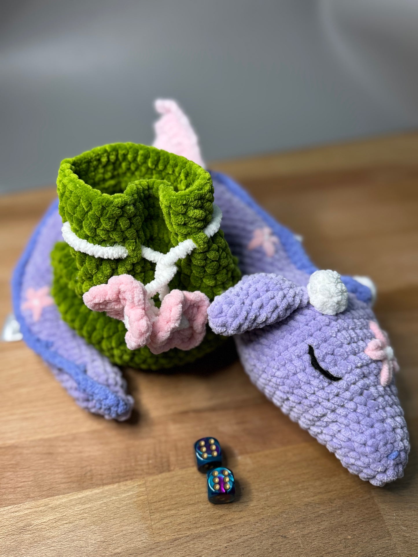 Daphne the Treasure Hoarding Dragon – Handmade Crochet Amigurumi Plush
