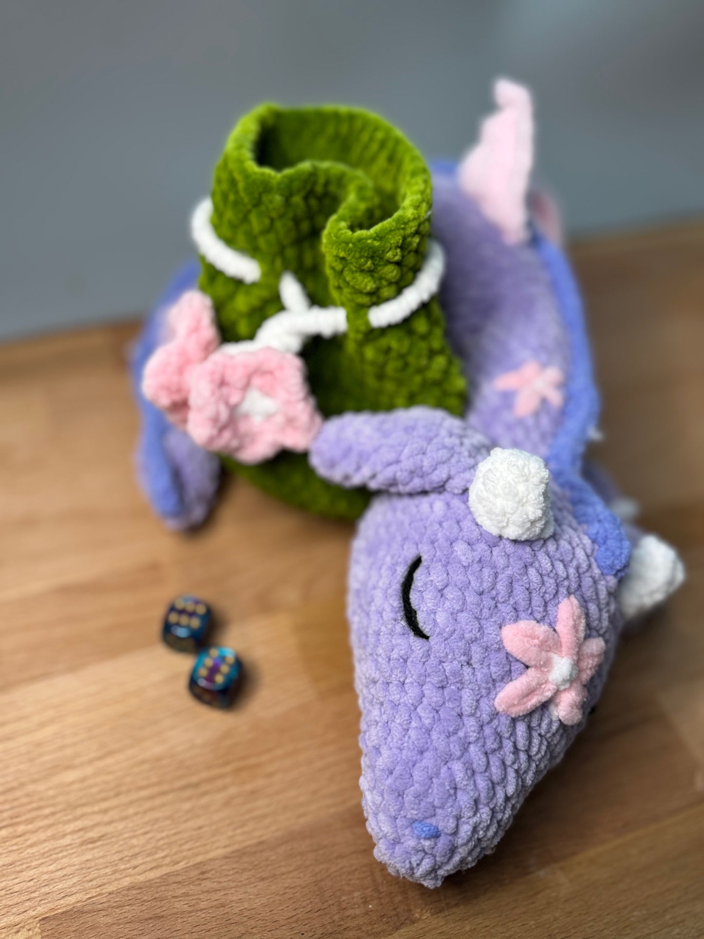 Daphne the Treasure Hoarding Dragon – Handmade Crochet Amigurumi Plush