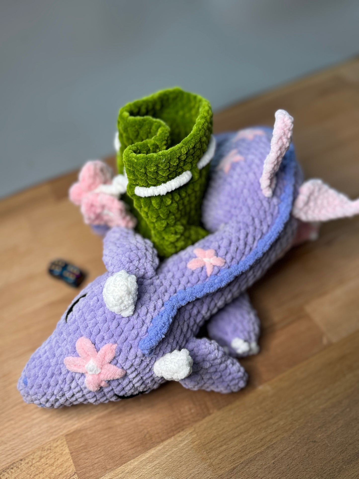 Daphne the Treasure Hoarding Dragon – Handmade Crochet Amigurumi Plush