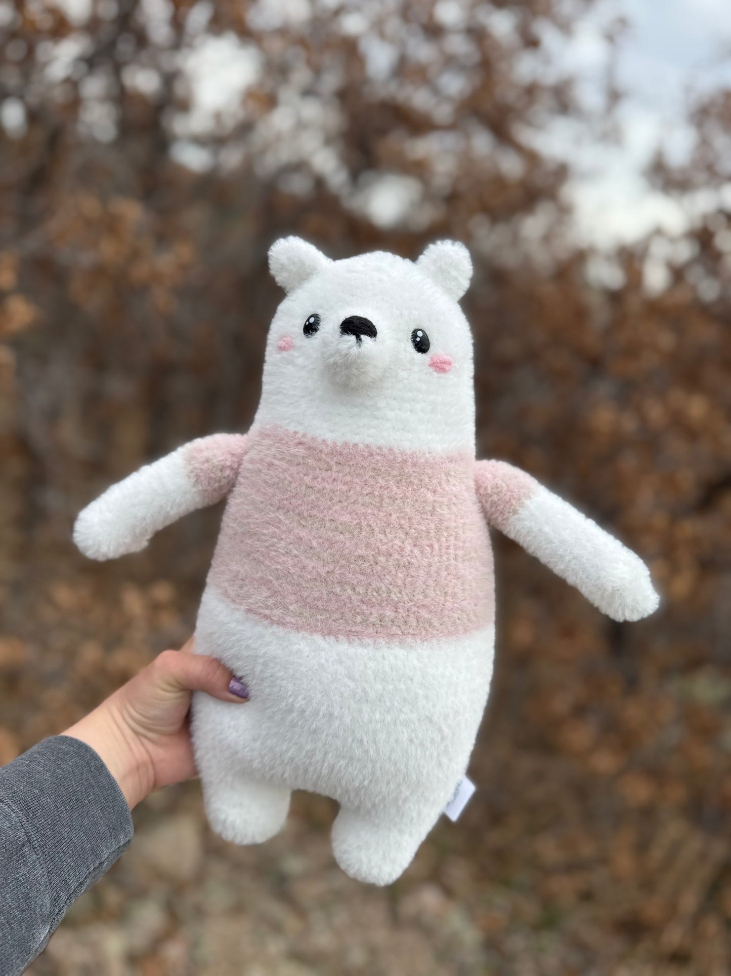 Posey the Polar Bear – Handmade Crochet Amigurumi Plush