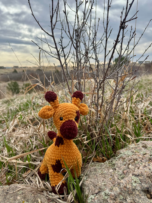 Gerald the Gentle Giraffe - Crochet plushie handmade amigurumi stuffed animal