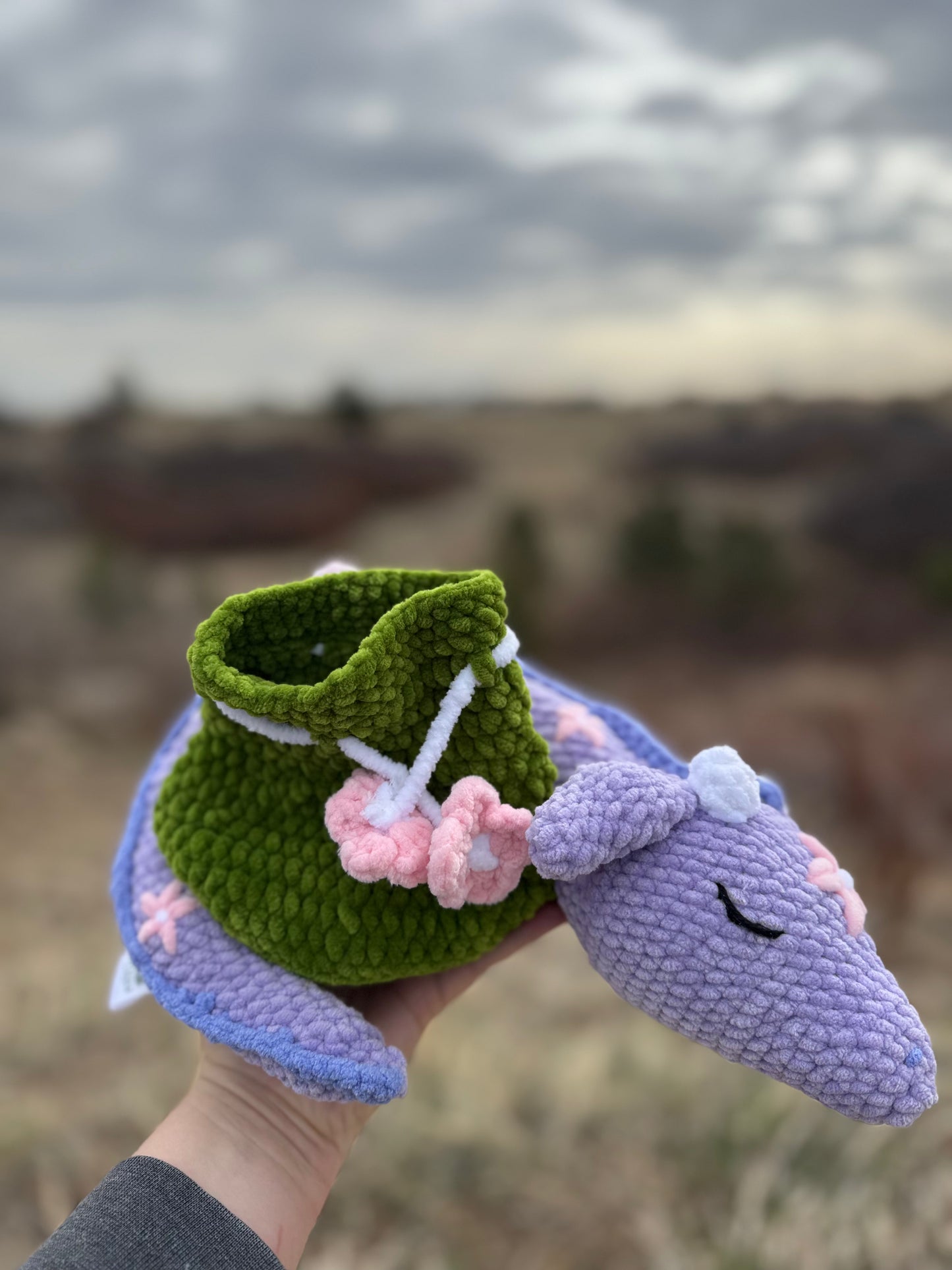 Daphne the Treasure Hoarding Dragon – Handmade Crochet Amigurumi Plush